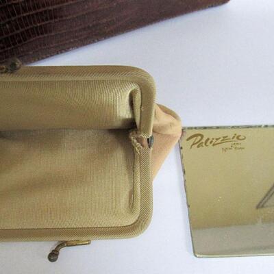 2 Vintage Handbags, Rivits and Palizzio of NY Lizard Skin, and 3 Money/Card Holders