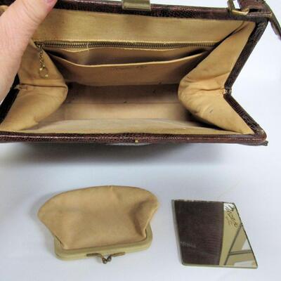2 Vintage Handbags, Rivits and Palizzio of NY Lizard Skin, and 3 Money/Card Holders