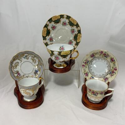 -208- Three Ornate Sets | Cups and Saucers