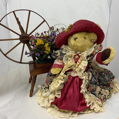 -209- Bearly People Doll | Spinning Wheel Floral Decor