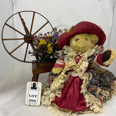 -209- Bearly People Doll | Spinning Wheel Floral Decor