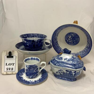 -212- Blue and White Dishes | Flow Blue | Auld Lang Syne