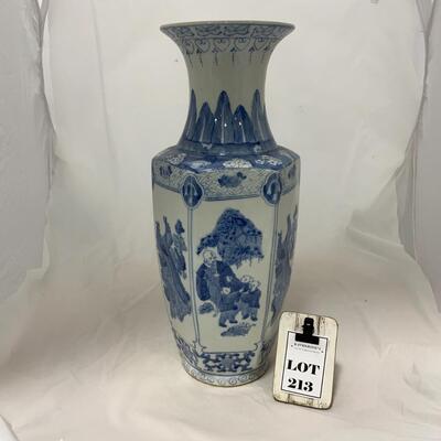 -213- Tall Asian-Inspired Vase