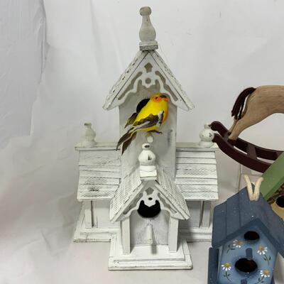 -218- Four Bird Houses | Wood Rocking Horse