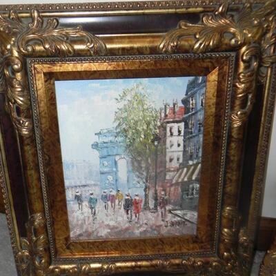 LOT 82 TWO FRAMED  OIL PAINTINGS
