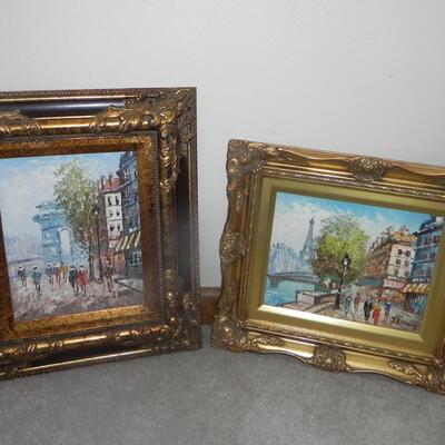 LOT 82 TWO FRAMED  OIL PAINTINGS