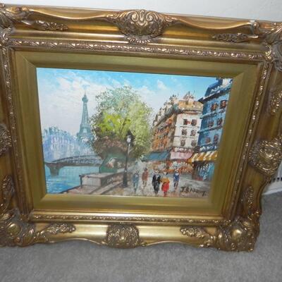 LOT 82 TWO FRAMED  OIL PAINTINGS