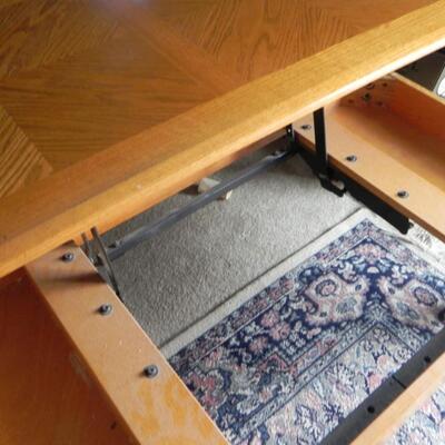 LOT 89  WOODEN LIFT COFFEE TABLE