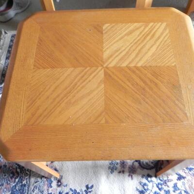 LOT 90 TWO WOODEN SIDE TABLES