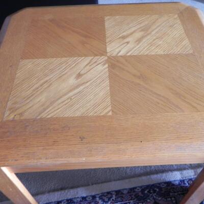LOT 90 TWO WOODEN SIDE TABLES