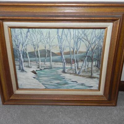 LOT 105 FRAMED OIL PAINTING