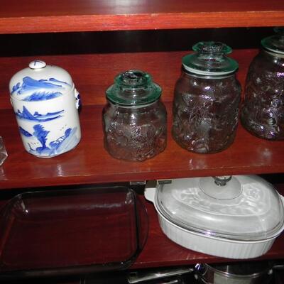 LOT 59   CANISTERS AND BAKE WARE