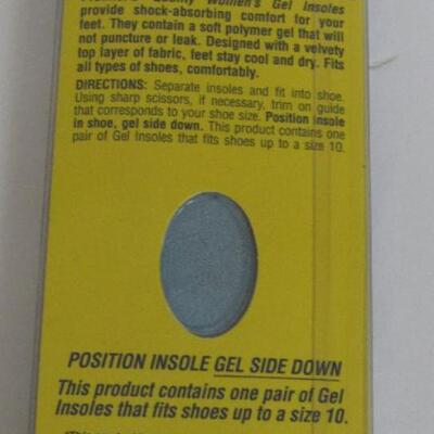 Dr Scholl's Gel Insoles, Ladies, and Flex-o-Lace Elastic Shoe Laces, Never Used