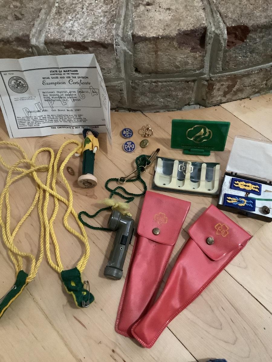 Vintage Girl Scout Accessories Lot