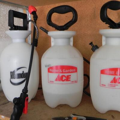 LOT 110  SPRAYERS-FERTILIZER-CLIPPERS