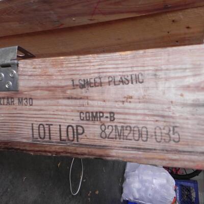 LOT 111  WOODEN AMMO BOX