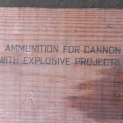 LOT 111  WOODEN AMMO BOX