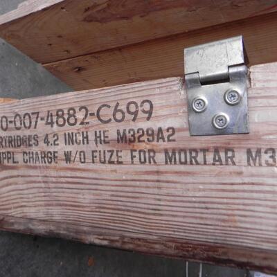 LOT 111  WOODEN AMMO BOX
