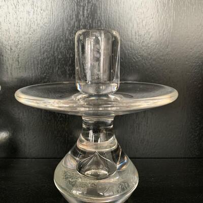 Pair Steuben Candlesticks