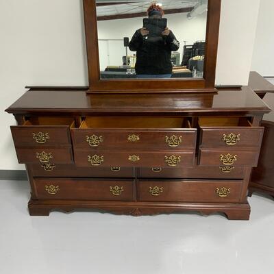 -236- Seven Drawer Dresser with Mirror | Side Tables