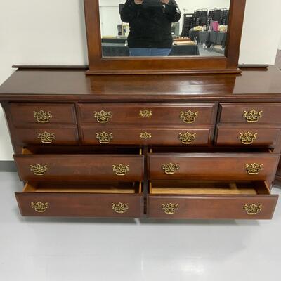 -236- Seven Drawer Dresser with Mirror | Side Tables