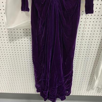 -237- Womenâ€™s Purple Velvet Dress | Night Gowns