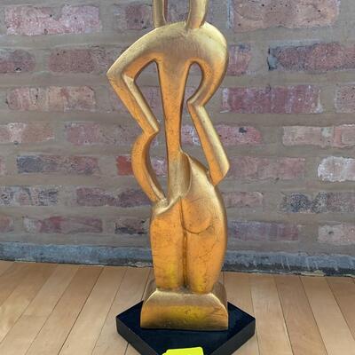 Abstract Gold Sculpture