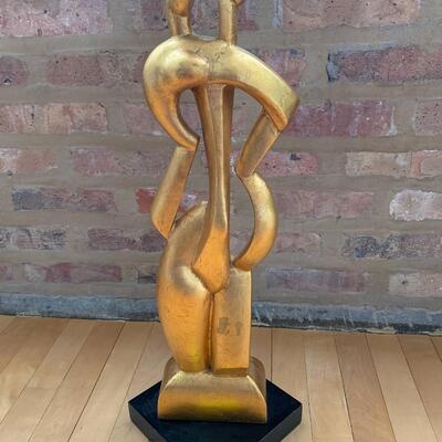 Abstract Gold Sculpture