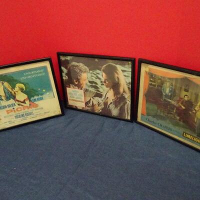 LOT 612. VINTAGE FRAMED LOBBY CARDS