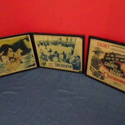 LOT 613. VINTAGE FRAMED LOBBY CARDS