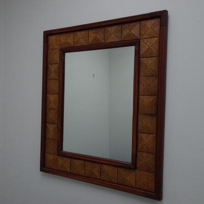 LOT 579. PLASTIC FRAME WALL MIRROR