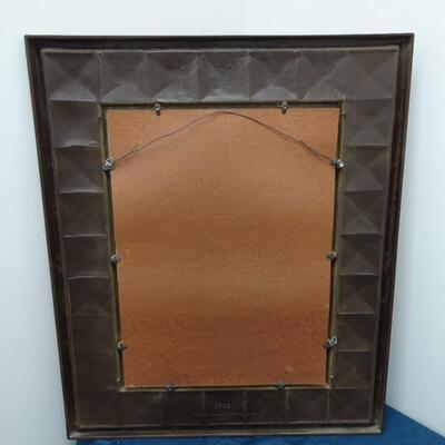 LOT 579. PLASTIC FRAME WALL MIRROR