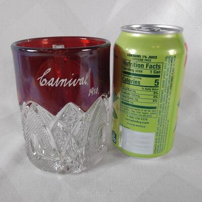 1910 Ruby Flashed Glass Mug
