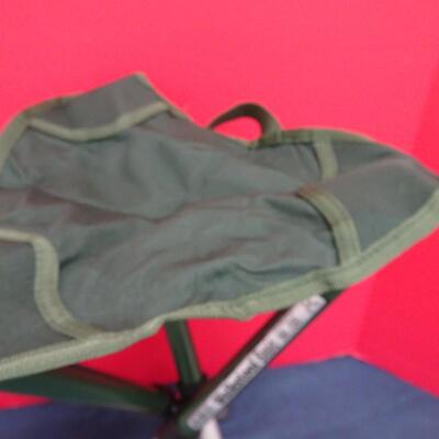 LOT 598 THREE WALKSTOOL BRAND  FOLDING STOOLS (MADE IN CHINA)