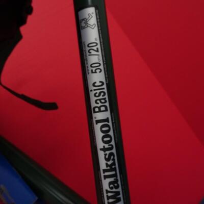 LOT 598 THREE WALKSTOOL BRAND  FOLDING STOOLS (MADE IN CHINA)