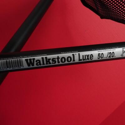 LOT 600. TWO  WALKSTOOL BRAND  ALUMINUM FOLDING STOOLS (MADE IN SWEDEN)