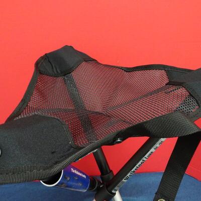 LOT 600. TWO  WALKSTOOL BRAND  ALUMINUM FOLDING STOOLS (MADE IN SWEDEN)