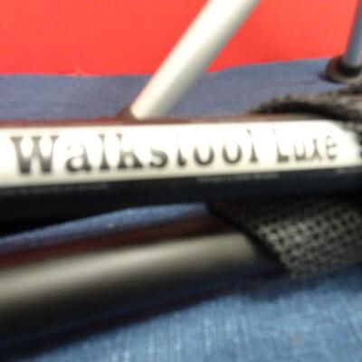 LOT 602. TWO  WALKSTOOL BRAND  ALUMINUM FOLDING STOOLS (MADE IN SWEDEN)