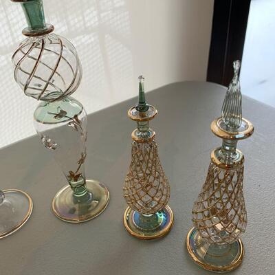 Lot of 25 Glass Perfume Bottles