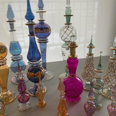 Lot of 25 Glass Perfume Bottles