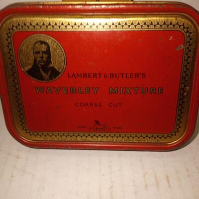 VINTAGE LAMBERT & BUTLERâ€™S COURSE CUT WAVERLEY MIXTURE TOBACCO TIN