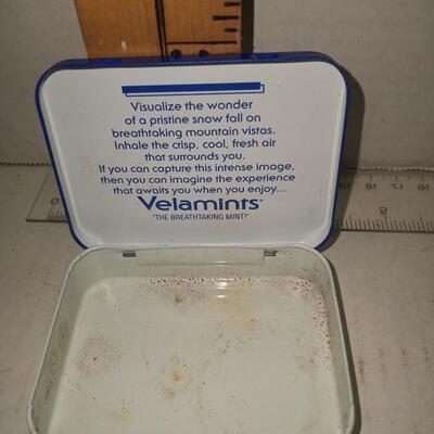 Vintage VELAMINTS Chocolate MINTS Candy Tin Box Container