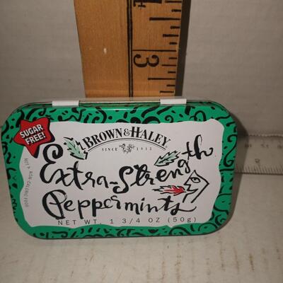 ZINGOS MINTS * Extra Strength Caffeinated Peppermints * Candy Tin *Brown & Haley