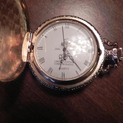 LOT 117  POCKET WATCH & MINITURE TRINKETS