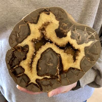 Septarian Geode with dogtooth calcite center