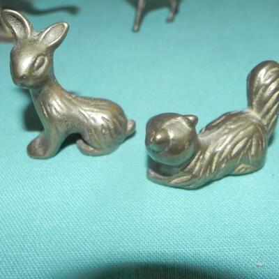 LOT 121  MINI BRASS ANIMALS
