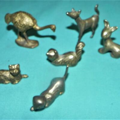 LOT 121  MINI BRASS ANIMALS