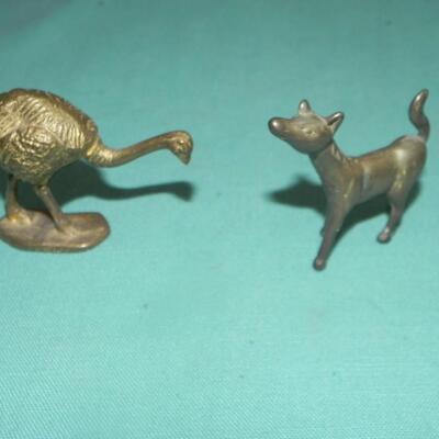 LOT 121  MINI BRASS ANIMALS