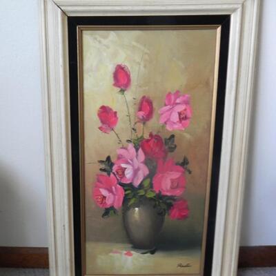 LOT 123 FRAMED PRESTON OIL PAINTING WITH CERTIFICATE OF AUTHENTICATION