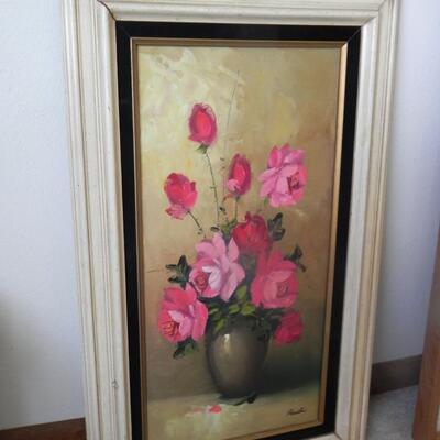 LOT 123 FRAMED PRESTON OIL PAINTING WITH CERTIFICATE OF AUTHENTICATION